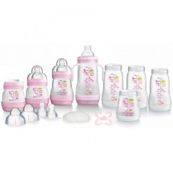 MAM Anti-Colic Self-Sterilising Bottle Starter Set (Pink)
