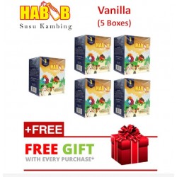 Habib Susu Kambing Extra Vanilla - 5 boxes with Free Gift