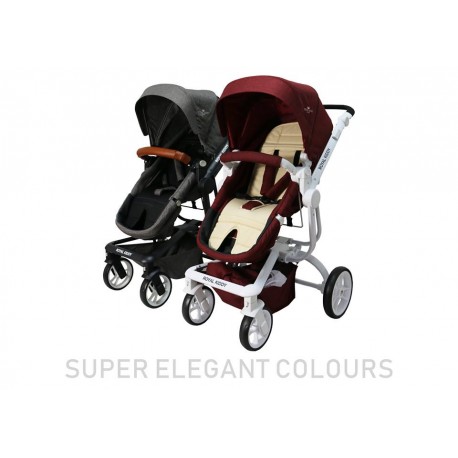 2 In 1 Magestic Princess Kids Dolls Pram Carrycot Stroller Buggy Baby Carrier